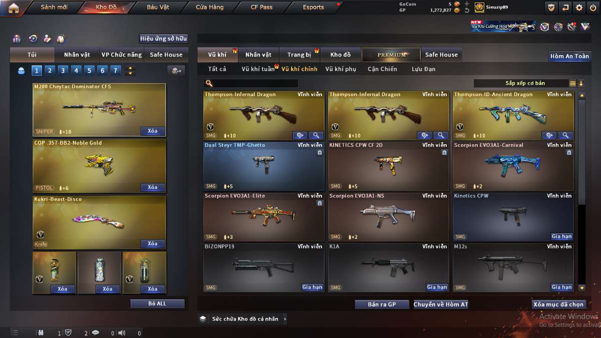 shop acc cf uy tin gia re